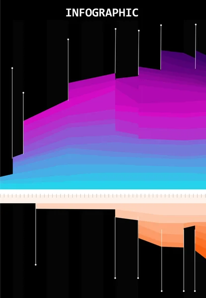 Gekleurde staafdiagram — Stockvector