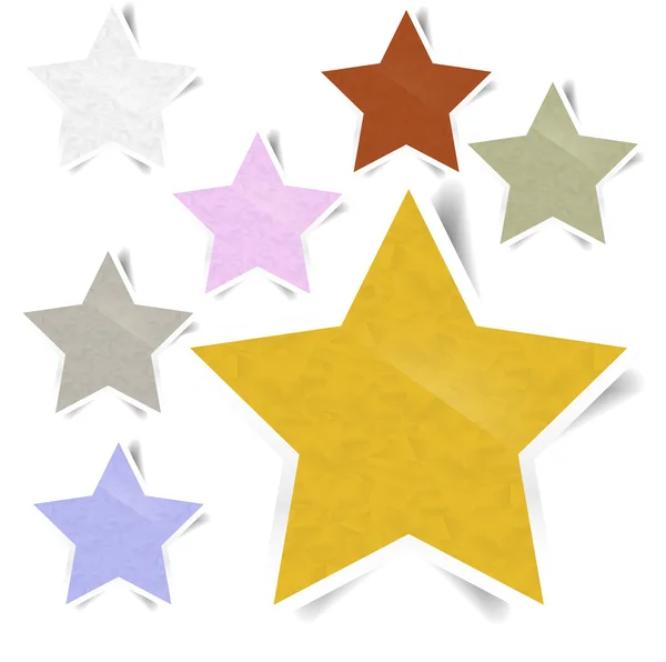 Bâton de papier déchiré étoile sur fond blanc — Image vectorielle