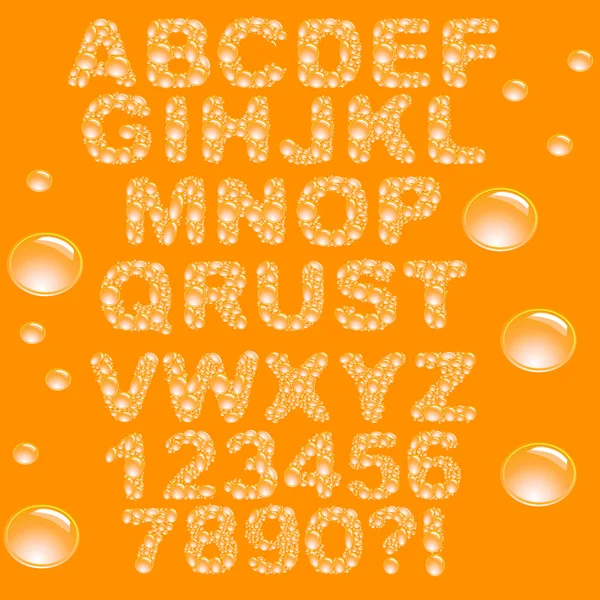 Abc。オレンジ色の新鮮なベクトル イラスト — ストックベクタ
