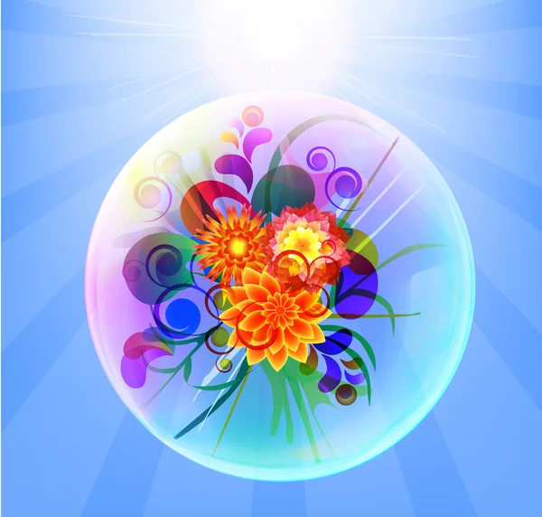 Літо в мильній бульбашці, Векторні ілюстрації Ліцензійні Стокові Ілюстрації