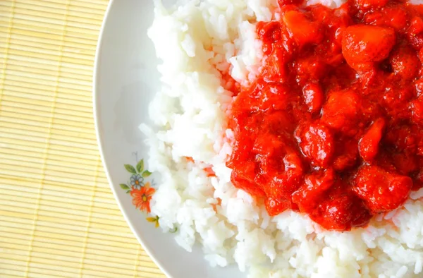 stock image Strawberry with rice