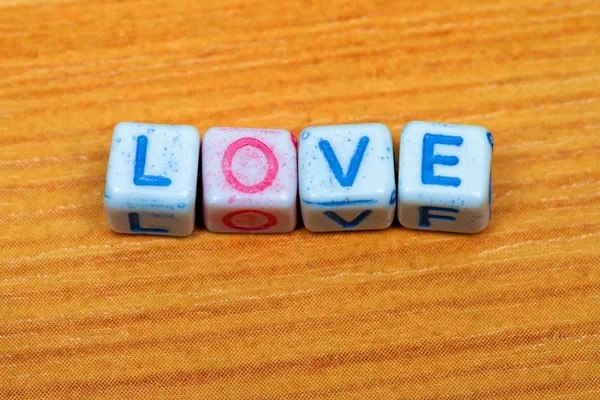 Amore dadi lettere — Foto Stock