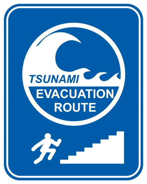 Tsunamin fotgängare — Stockfoto