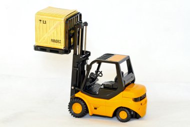 Forklift cargo clipart