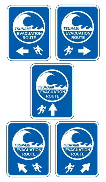 Tsunami evacuatie route — Stockfoto