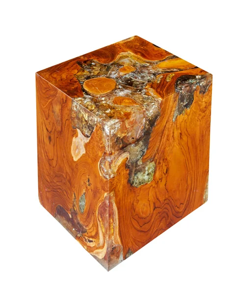 Drewniany sześcian — Zdjęcie stockowe