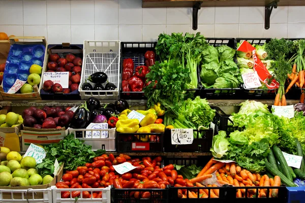 Grönsaker stall — Stockfoto