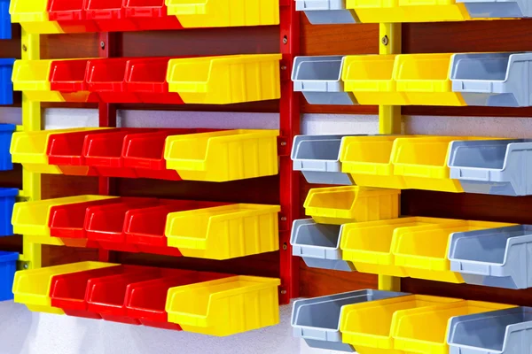 Color wall shelves — Stock Photo, Image