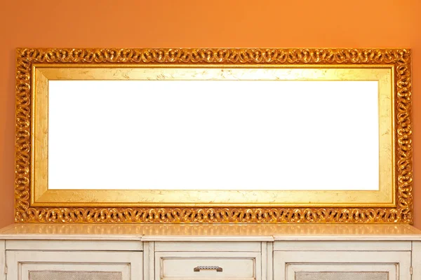 Gouden spiegel frame — Stockfoto