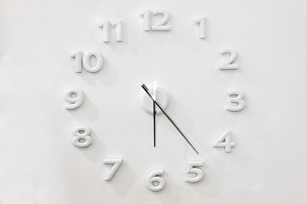 White wall clock