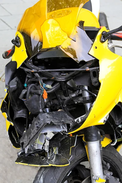Motorcycle wreck — Stock Photo, Image