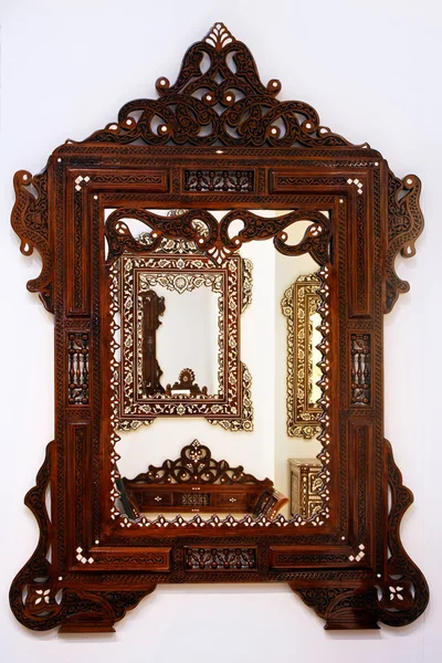Handcrafted wooden frame — Stock Photo, Image