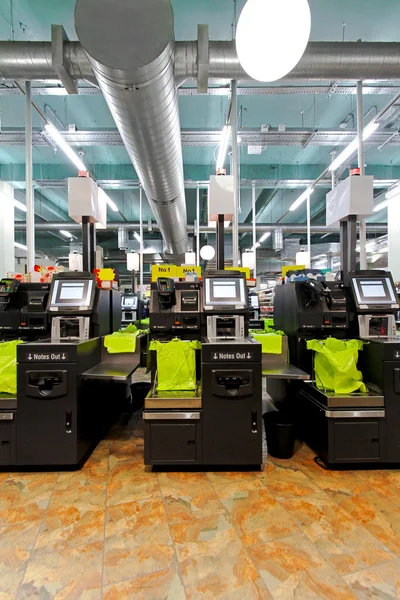Auto máquinas de checkout — Fotografia de Stock