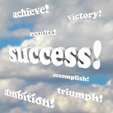 Success Words - Victory, Ambition, Accomplish, Triumph clipart