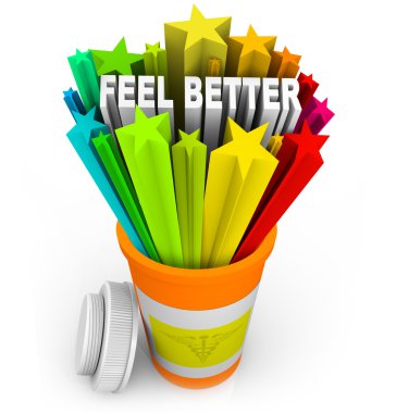 Feel Better - Prescription Medicine Beats Sickness clipart
