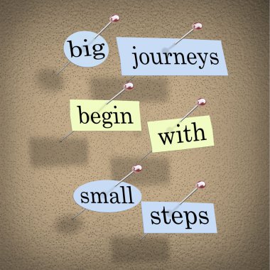 Big Journeys Begin With Small Steps clipart