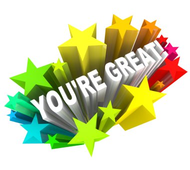 You're Great - Praise Words for Success clipart