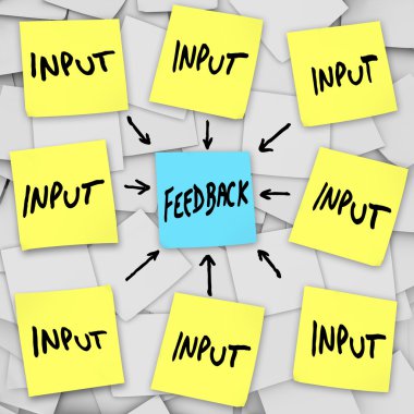 Input and Feedback - Sticky Note Message Board clipart