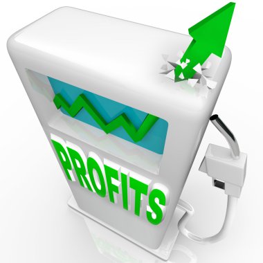 Profits Rising - Growth Arrow on Gas Pump clipart