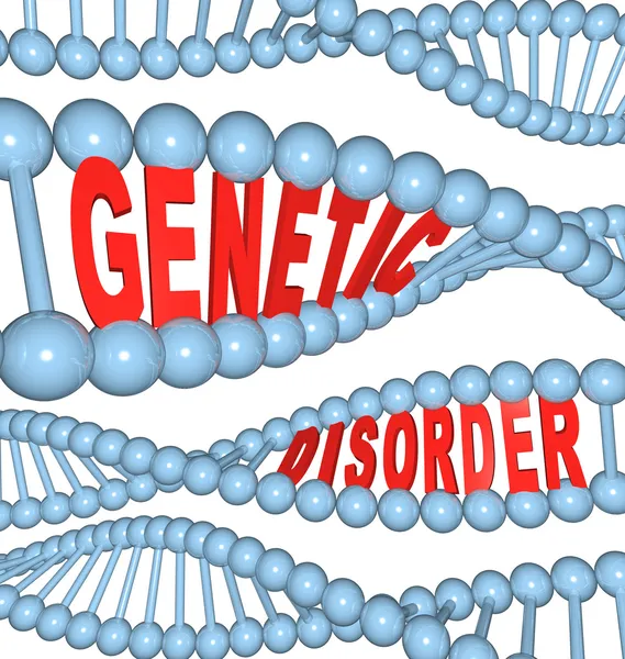 Генетическое расстройство - мутация в ДНК вызывает болезни — стоковое фото