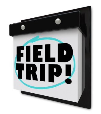 Field Trip Words Circled - School Outing clipart