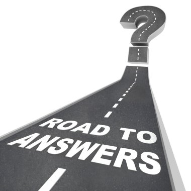 Road to Answers - Words on Street clipart