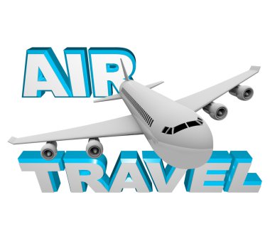 Air Travel - Airplane Flight for Vacation or Business clipart