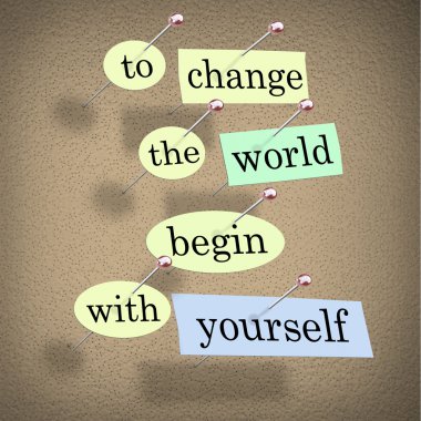 değiştirmek dünya başlar kendinizi - ilan panosu