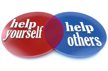Helf Yourself and Others - Venn Diagram clipart