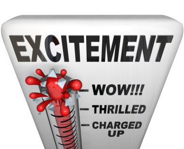 Thermometer - Excitement Level High Anticipation clipart