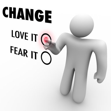 Love or Fear Change - Do You Embrace Different Things clipart
