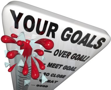 Your Goals Met and Surpassed - Thermometer Measurement clipart