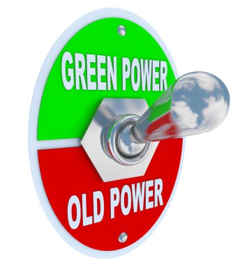 Green vs. Old Power - Energy Toggle Switch clipart