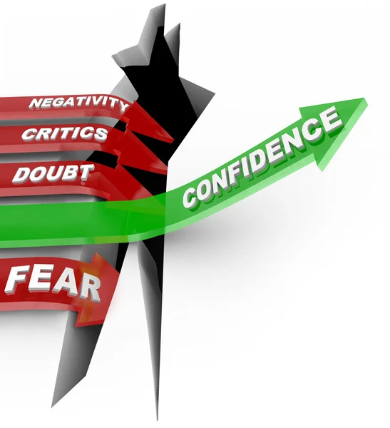 Förtroende tro på dig själv lyssna inte på negativa Influenc — Stockfoto