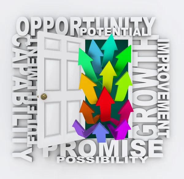 Porta de oportunidades - Desbloquear seu potencial para o crescimento — Fotografia de Stock