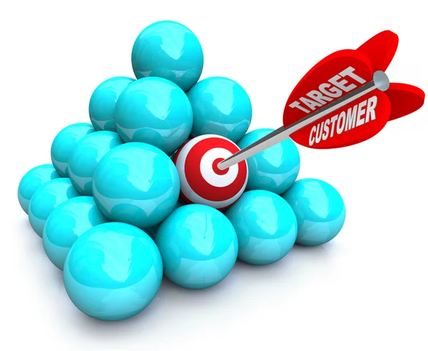 Targeted Customer in Marketing Pyramid — Stock Photo, Image