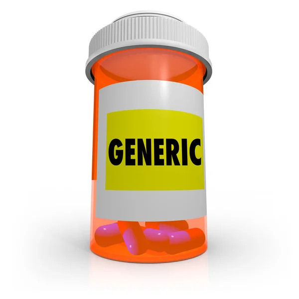 Bottiglia di prescrizione generica - Nessun nome di marca Medicina — Foto Stock