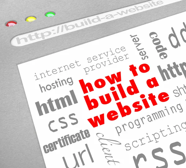 Comment construire un site Web - Écran Web — Photo