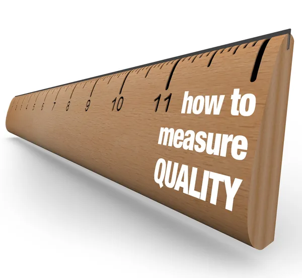 Ruler - How to Measure Quality Improvement Process — Stockfoto