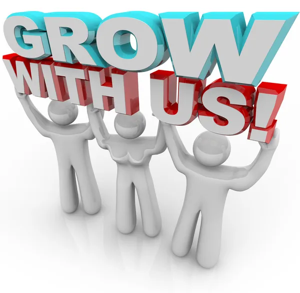 Grow With Us - Join a Group for Personal Growth — Stock Photo, Image