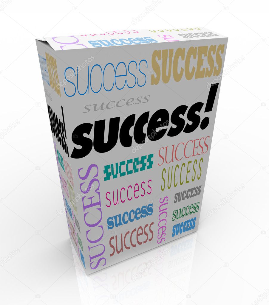 Success - A Product Box Offers Instant Self Improvement