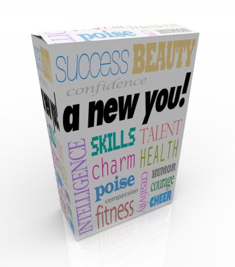 A New You - Product Box Selling Instant Self-Help Improvement clipart