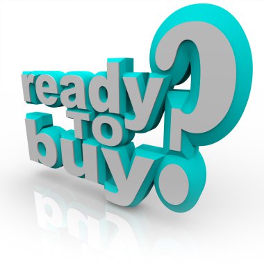 Ready to Buy Words - Do Your Homework Before Buying clipart