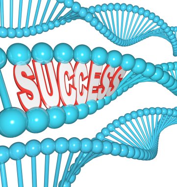 Success Word in DNA Strands Shows that Successful are Bor clipart