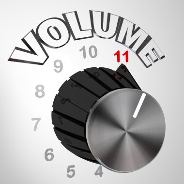 This One Goes to 11 - Volume Dial Knob Turned to Max clipart
