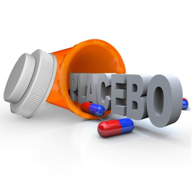 Prescription Medicine Bottle - Placebo Capsule Word clipart