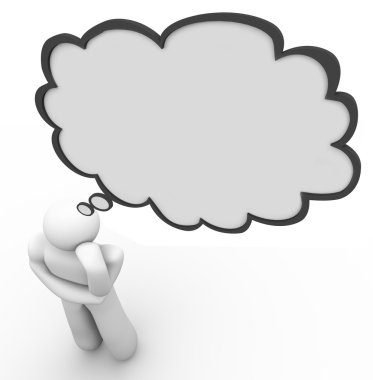 Blank Thought Cloud - Space for Your Message in Bubble clipart