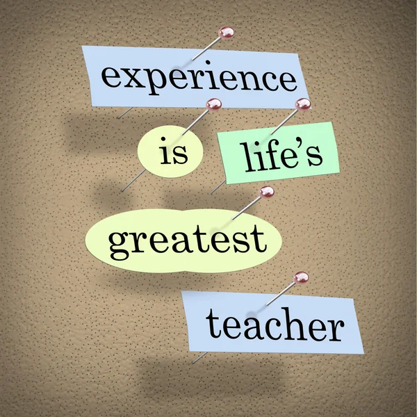 Εμπειρία της ζωής μεγαλύτερος δάσκαλος - ζουν για την εκπαίδευση — Φωτογραφία Αρχείου