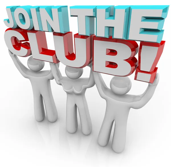 Junte-se ao clube - Equipe de recrutamento de membros — Fotografia de Stock