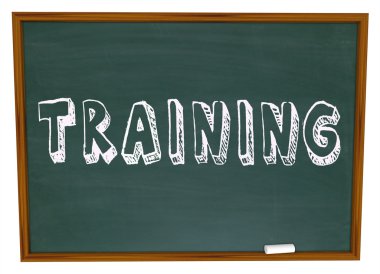 Training Word on Chalkboard - Get Trained in New Skills clipart